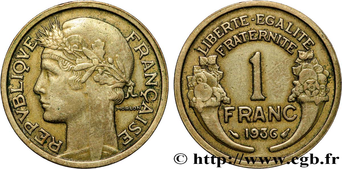 1 franc Morlon 1936 Paris F.219/7 SUP+ 