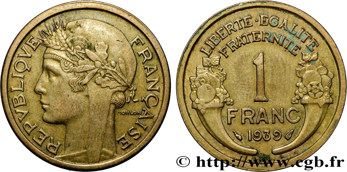 1 franc Morlon 1939 Paris F.219/10 SUP+ 