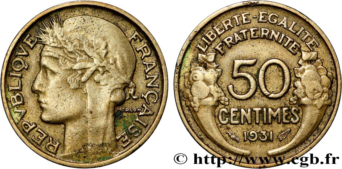 50 centimes Morlon 1931  F.192/3 AU 