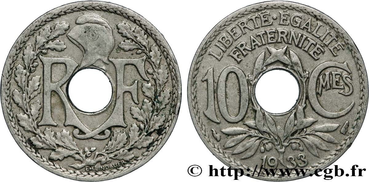 10 centimes Lindauer 1933  F.138/20 TB+ 