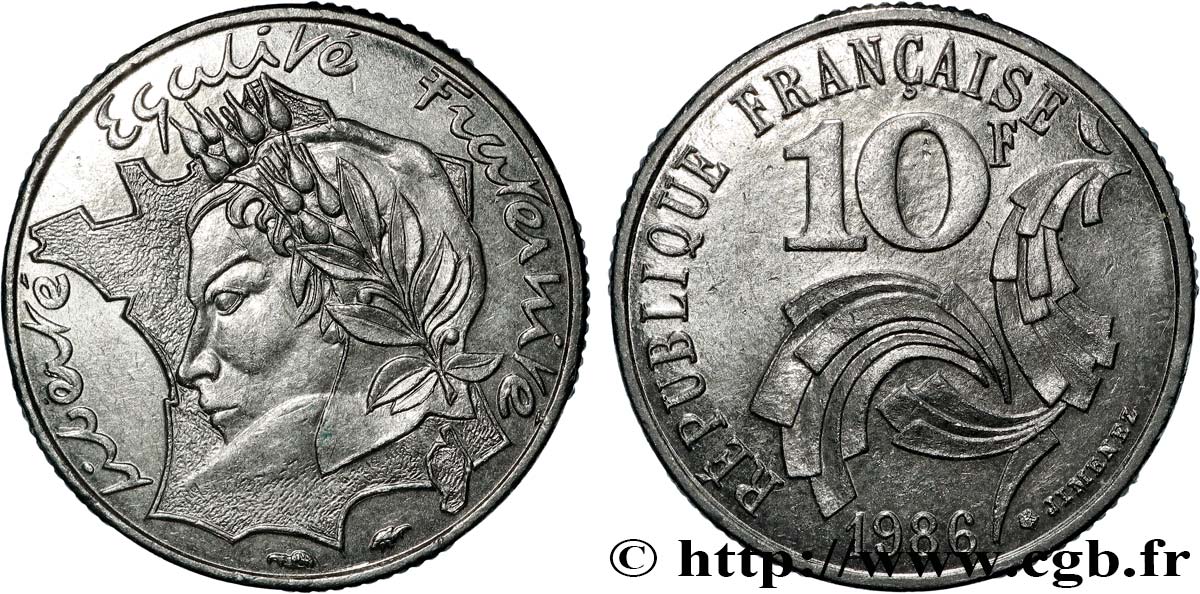 10 francs Jimenez 1986  F.373/2 SUP+ 