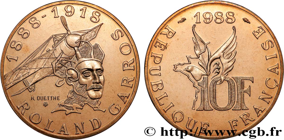 10 francs Roland Garros 1988  F.372/2 FDC 