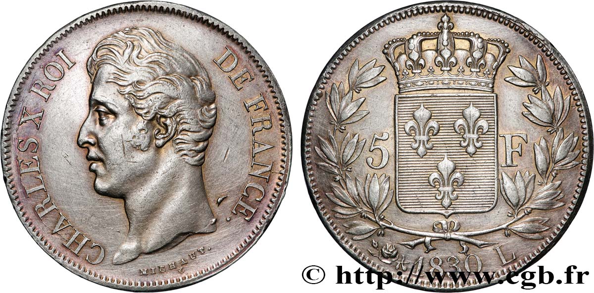 5 francs Charles X, 2e type 1830 Bayonne F.311/47 AU 