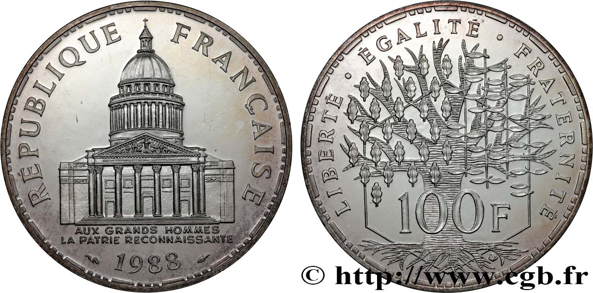 100 francs Panthéon, Brillant Universel 1988  F.451/8 MS 