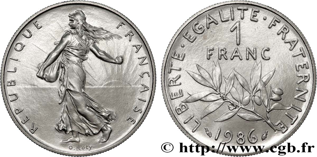 1 franc Semeuse, nickel, Brillant Universel 1986 Pessac F.226/31 FDC 