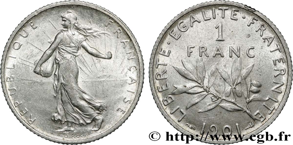 1 franc Semeuse 1901  F.217/6 VZ60 