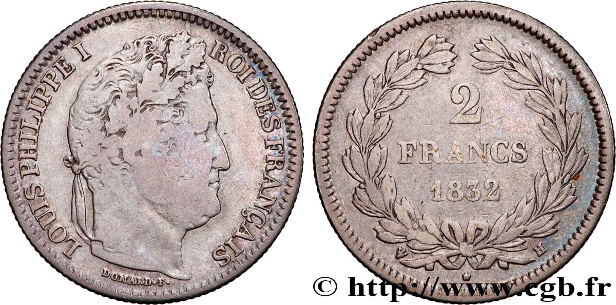 2 francs Louis-Philippe 1832  La Rochelle F.260/8 MB20 