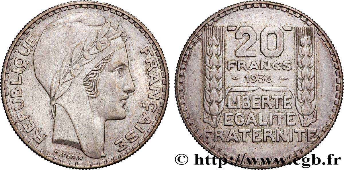 20 francs Turin 1936  F.400/7 AU 