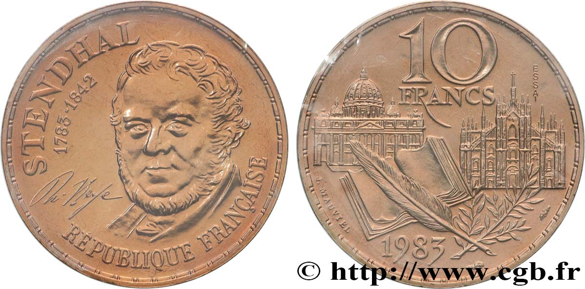 Essai de 10 francs Stendhal 1983 Pessac F.368/1 MS 