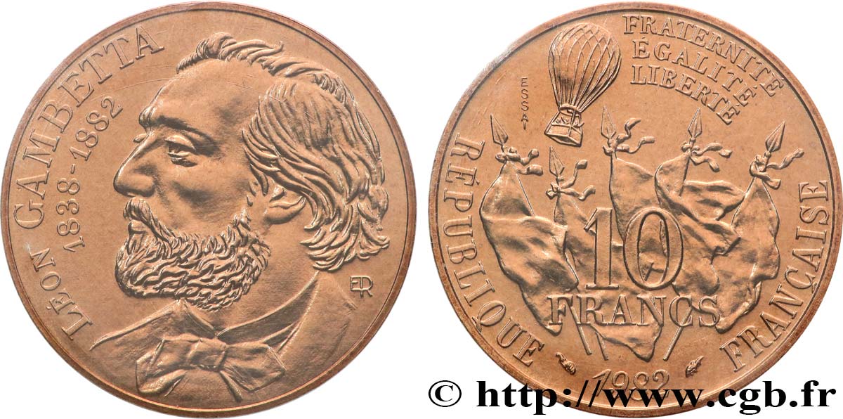 Essai de 10 francs Gambetta 1982 Pessac F.366/1 MS 