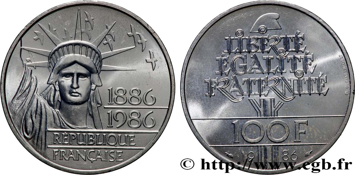 100 francs Liberté (Statue de la) 1986  F.454/2 SPL+ 