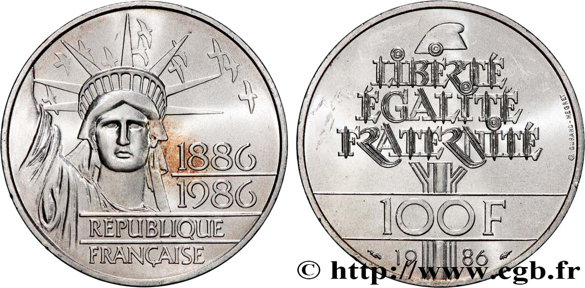 100 francs Liberté (Statue de la) 1986  F.454/2 SUP+ 