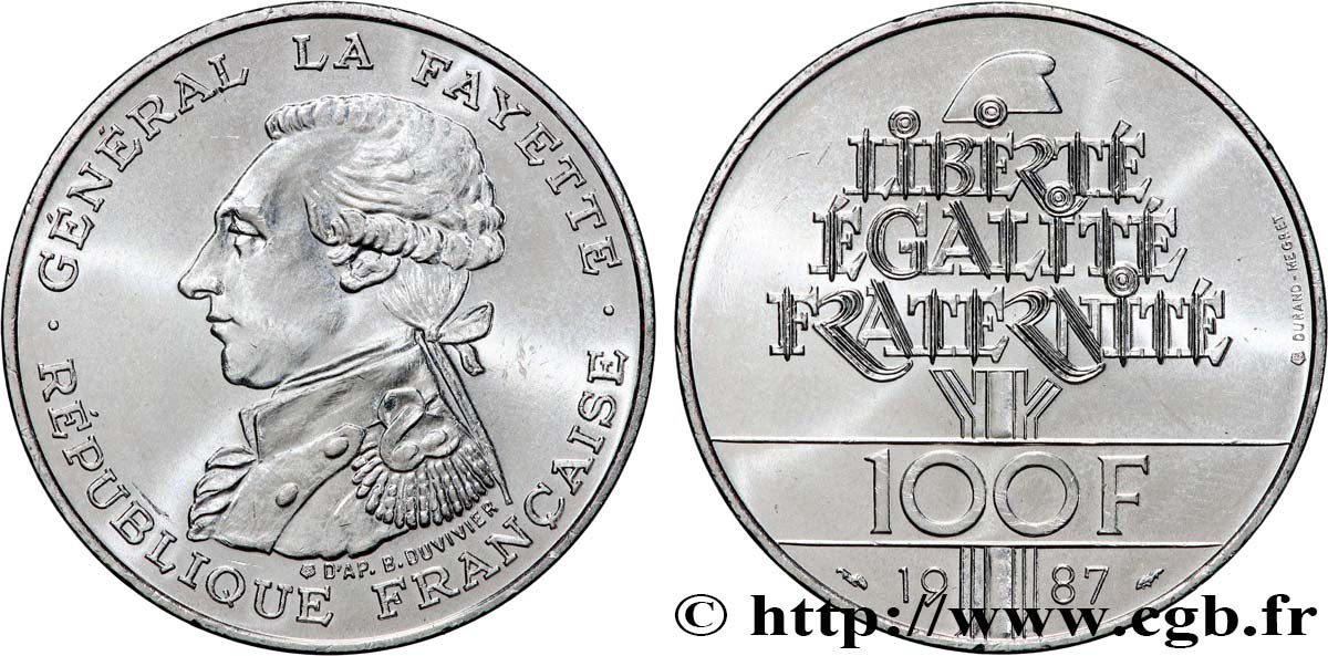 100 francs Égalité - La Fayette 1987  F.455/2 MS 