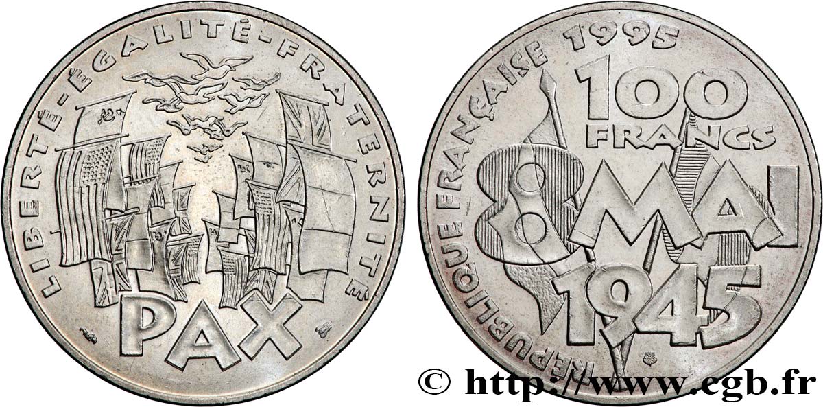 100 francs 8 Mai 1945 1995  F.463/2 SPL+ 