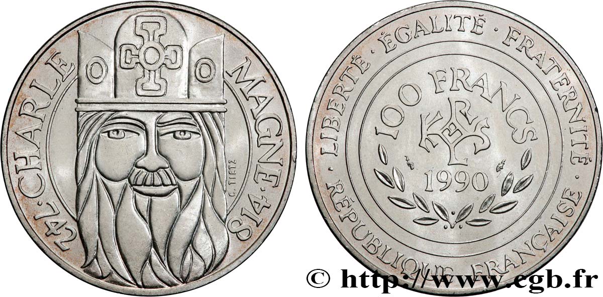 100 francs Charlemagne 1990  F.458/2 MS 