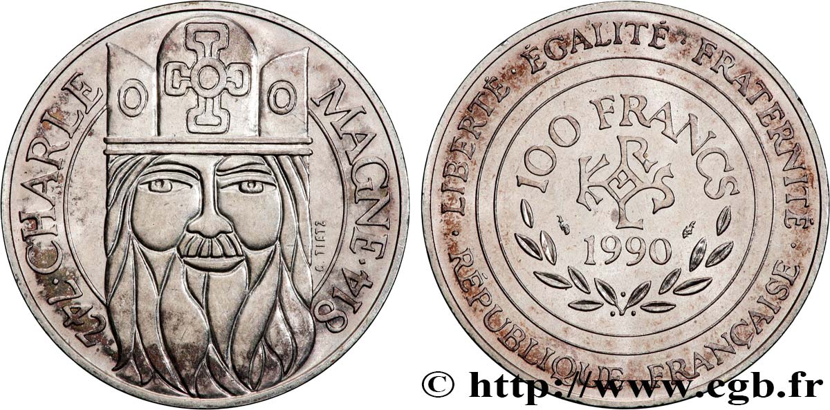 100 francs Charlemagne 1990  F.458/2 SPL 
