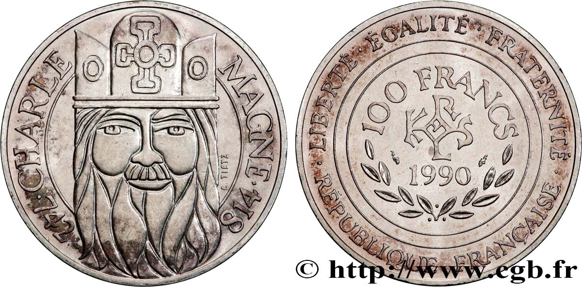 100 francs Charlemagne 1990  F.458/2 SUP 