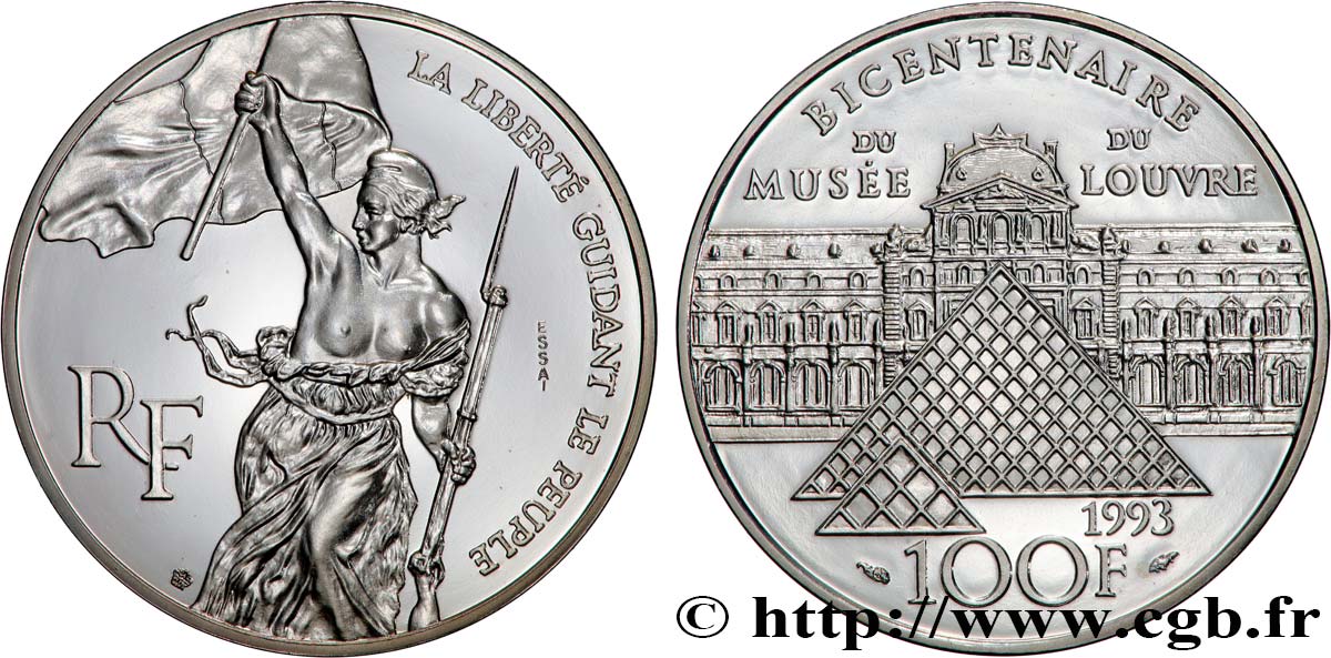 Essai de 100 francs Liberté guidant le peuple 1993  F.461/1 FDC 