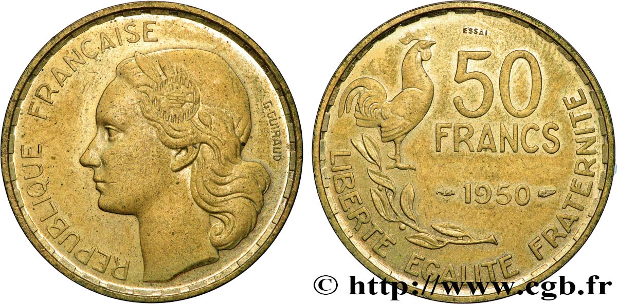 Essai de 50 francs Guiraud 1950 Paris F.425/1 AU 