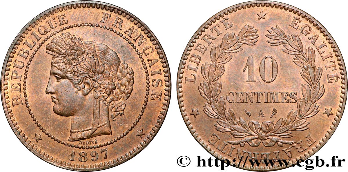 10 centimes Cérès 1897 Paris F.135/44 MS62 