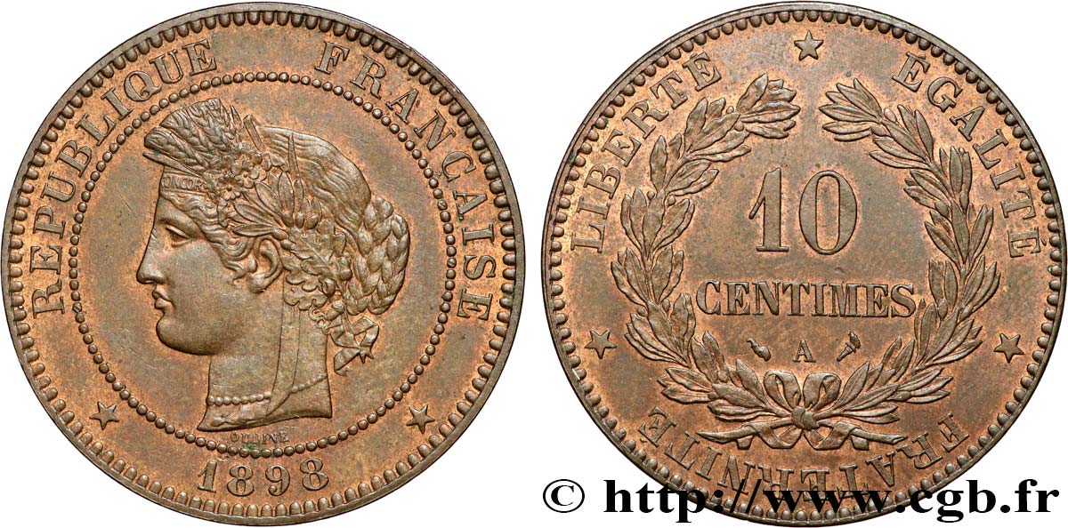 10 centimes Cérès 1898 Paris F.135/45 SPL62 
