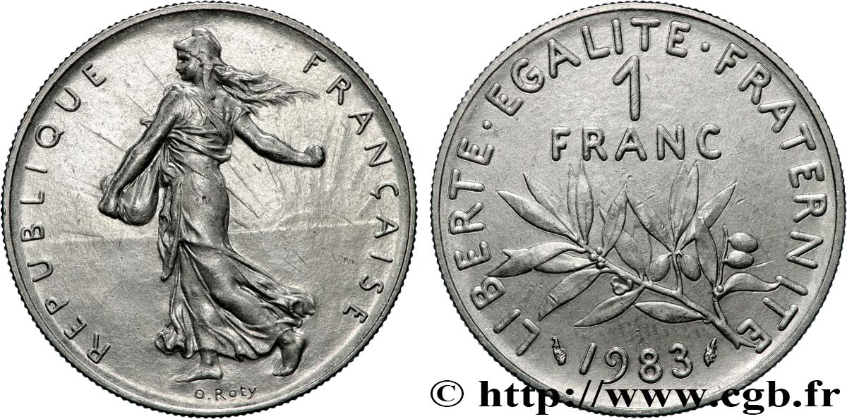 1 franc Semeuse, nickel 1983 Pessac F.226/28 EBC60 