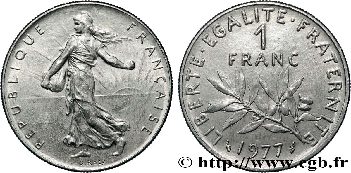 1 franc Semeuse, nickel 1977 Pessac F.226/22 SUP 
