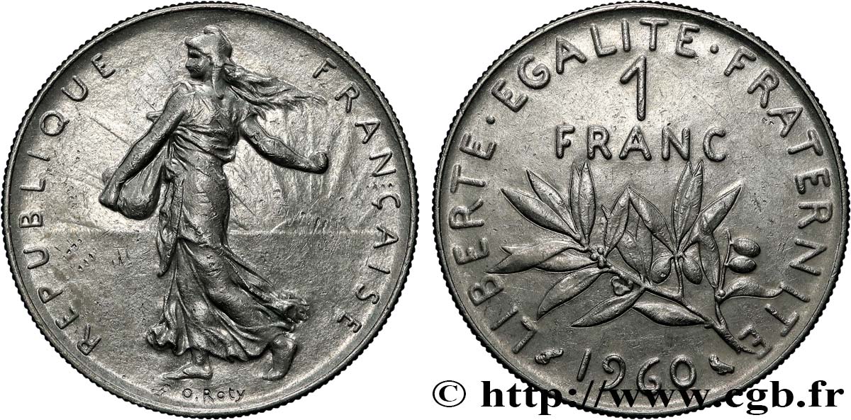 1 franc Semeuse, nickel 1960 Paris F.226/4 q.SPL 