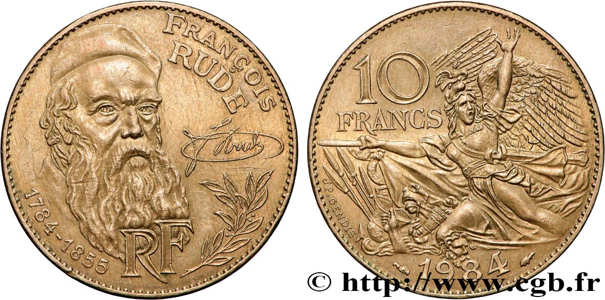 10 francs François Rude 1984  F.369/2 SUP 