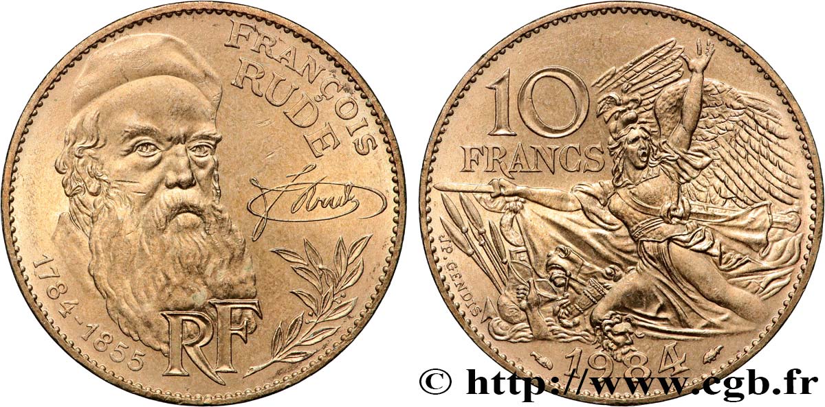 10 francs François Rude 1984  F.369/2 SUP 
