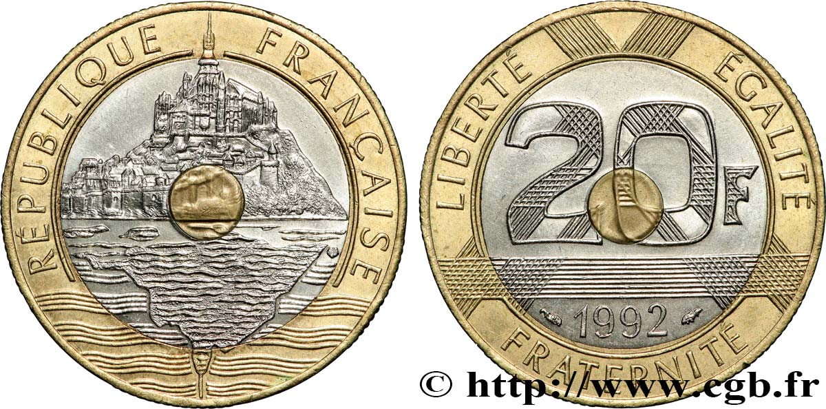 20 francs Mont Saint-Michel 1992 Pessac F.403/2 MS 