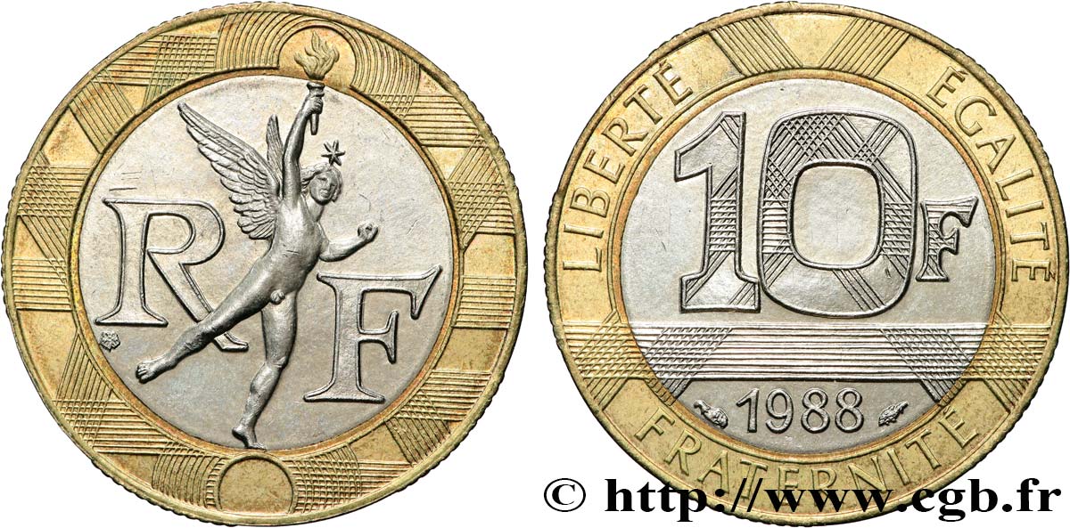 10 francs Génie de la Bastille 1988 Pessac F.375/2 SUP60 