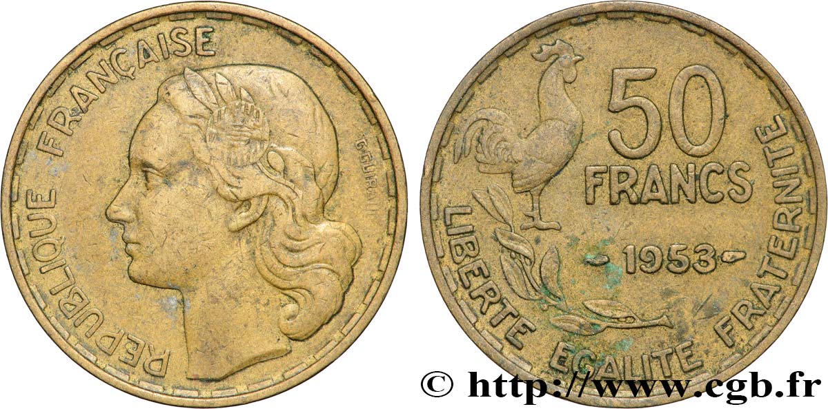 50 francs Guiraud 1953  F.425/10 TTB 