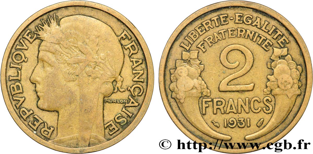 2 francs Morlon 1931  F.268/2 VF 