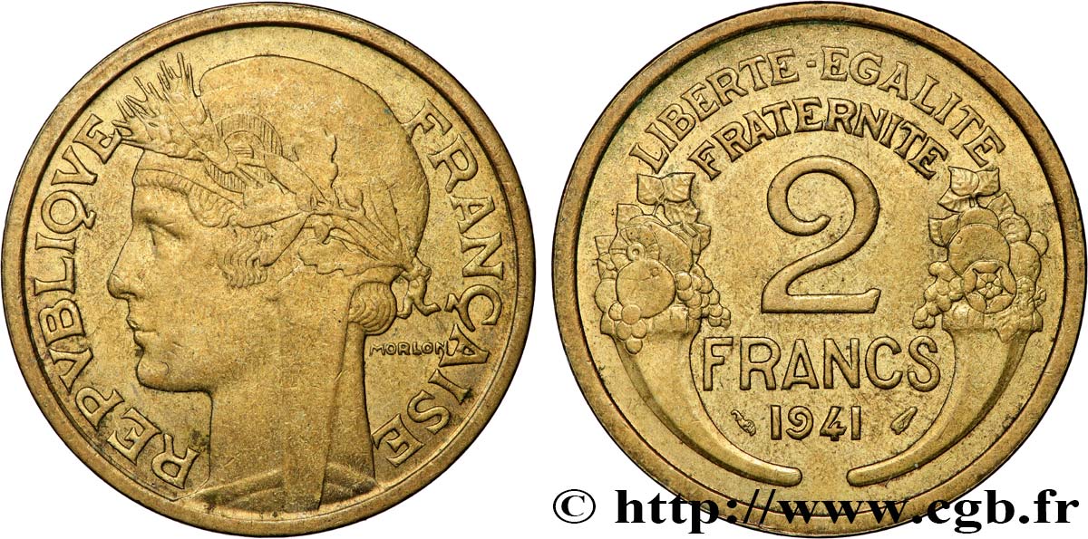 2 francs Morlon 1941  F.268/14 SS 