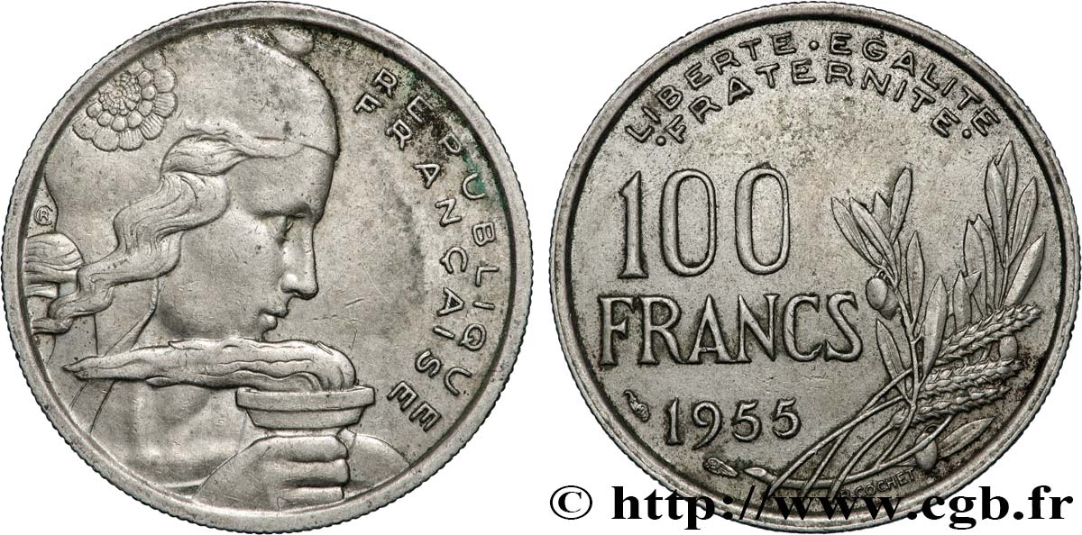 100 francs Cochet 1955  F.450/5 TTB 