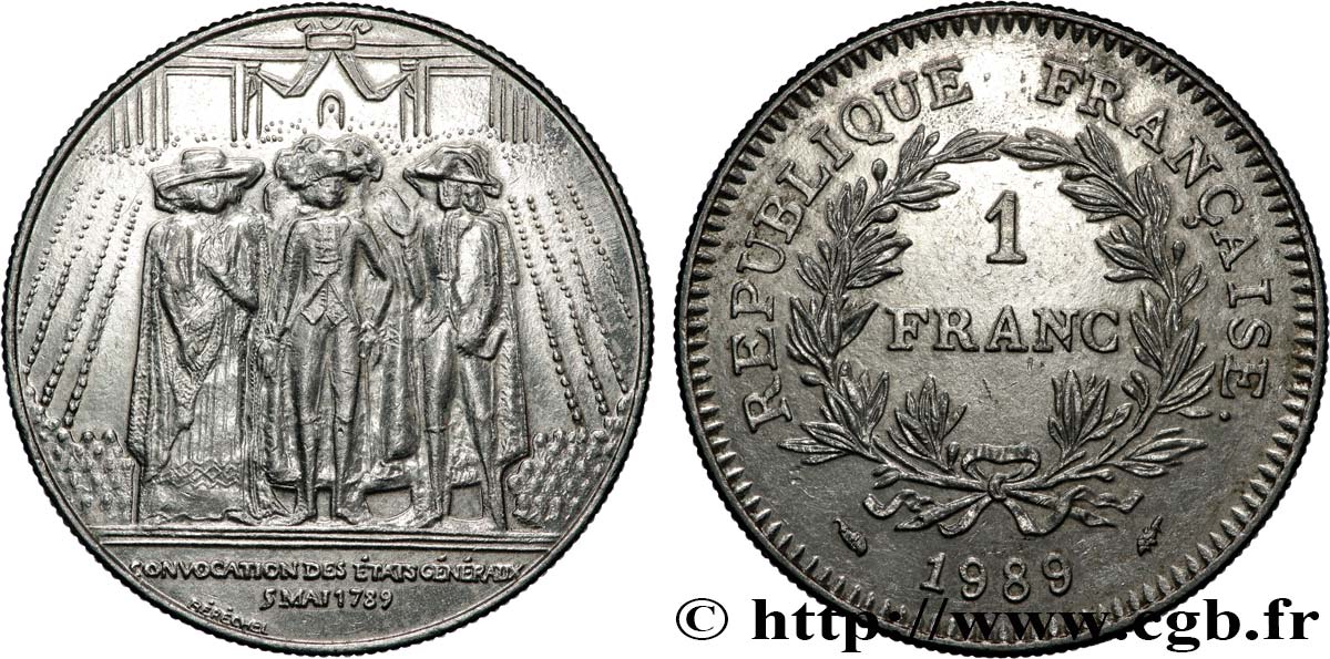 1 franc États Généraux 1989  F.228/2 SPL 