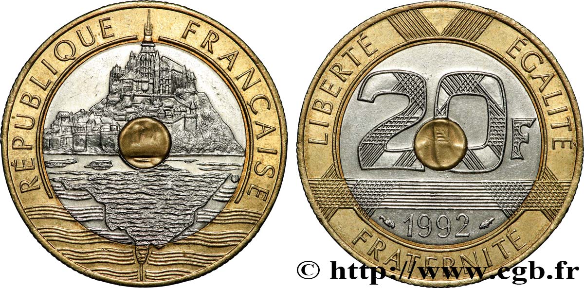 20 francs Mont Saint-Michel 1992 Pessac F.403/2 SPL+ 