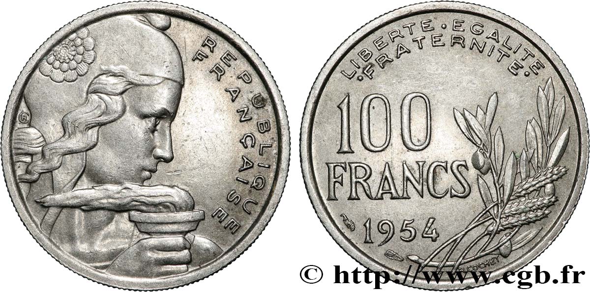 100 francs Cochet 1954  F.450/2 SS53 