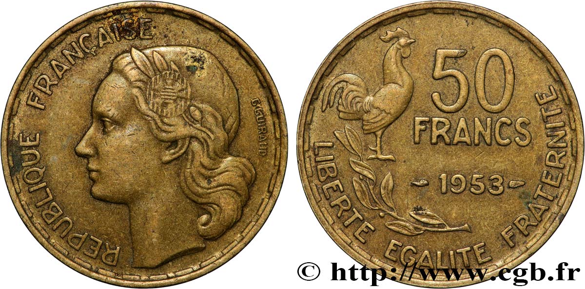 50 francs Guiraud 1953  F.425/10 q.SPL 