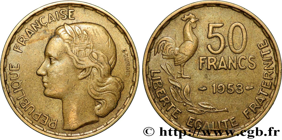50 francs Guiraud 1953  F.425/10 fVZ 