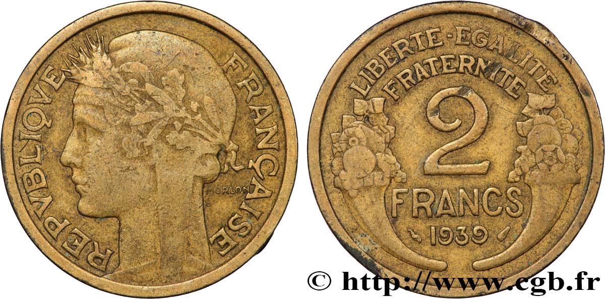 2 francs Morlon 1939  F.268/12 VF 