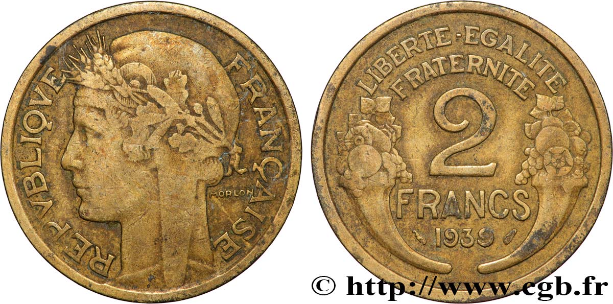 2 francs Morlon 1939  F.268/12 VF 