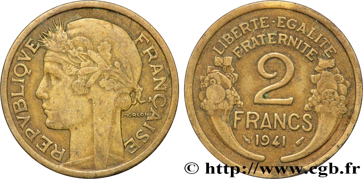2 francs Morlon 1941  F.268/14 TB+ 