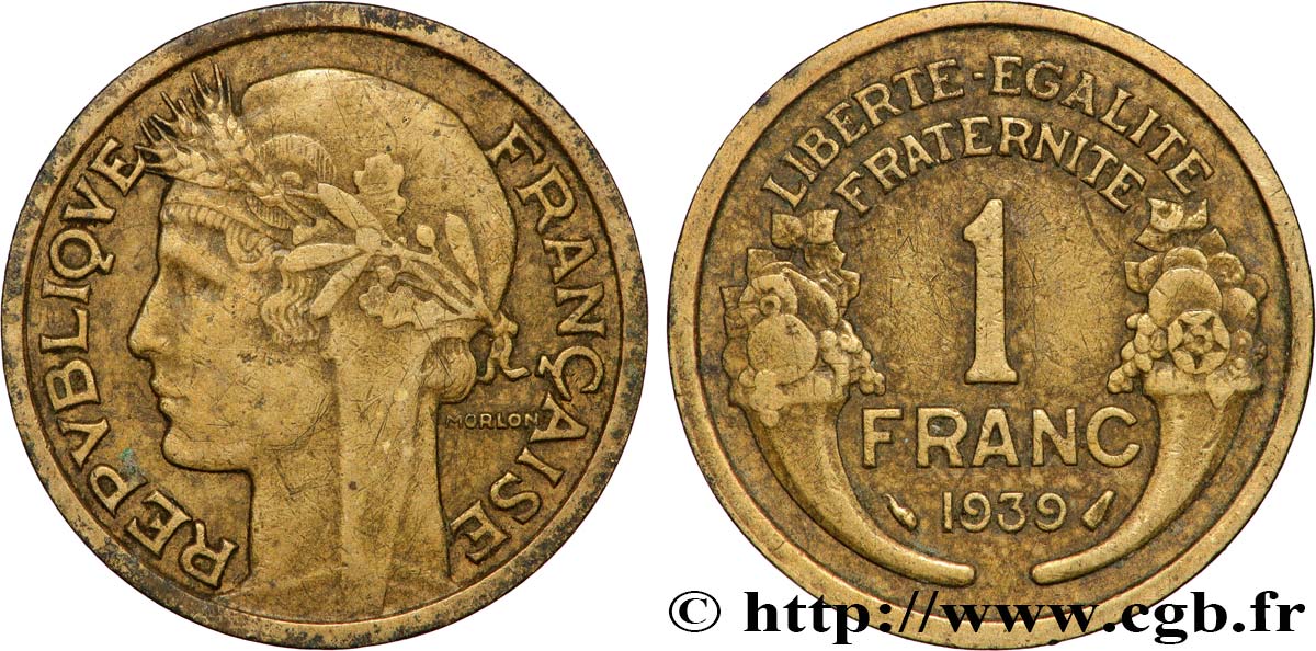 1 franc Morlon 1939 Paris F.219/10 MBC+ 