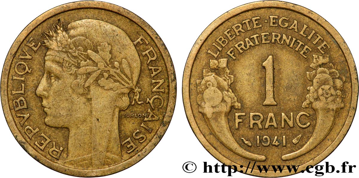 1 franc Morlon 1941 Paris F.219/12 SUP 