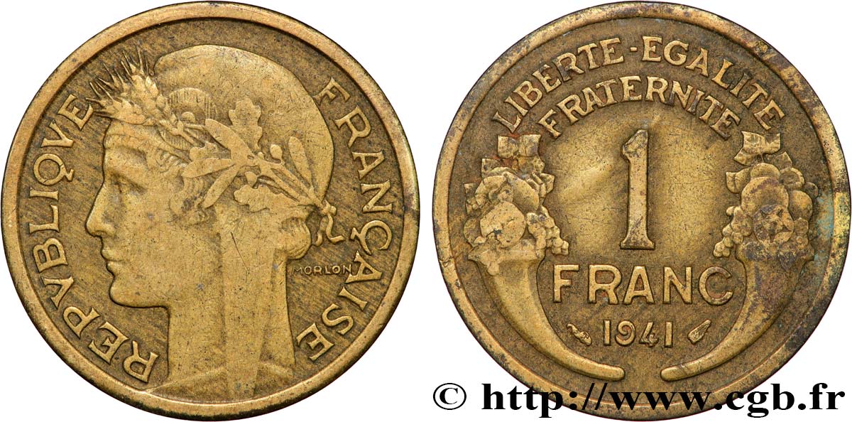 1 franc Morlon 1941 Paris F.219/12 TTB+ 