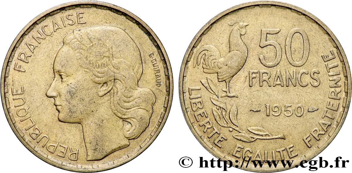 50 francs Guiraud 1950  F.425/3 fVZ 