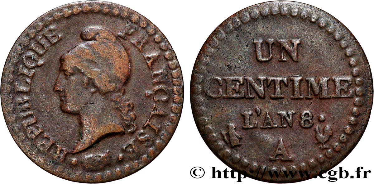 Un centime Dupré 1800 Paris F.100/24 VF 