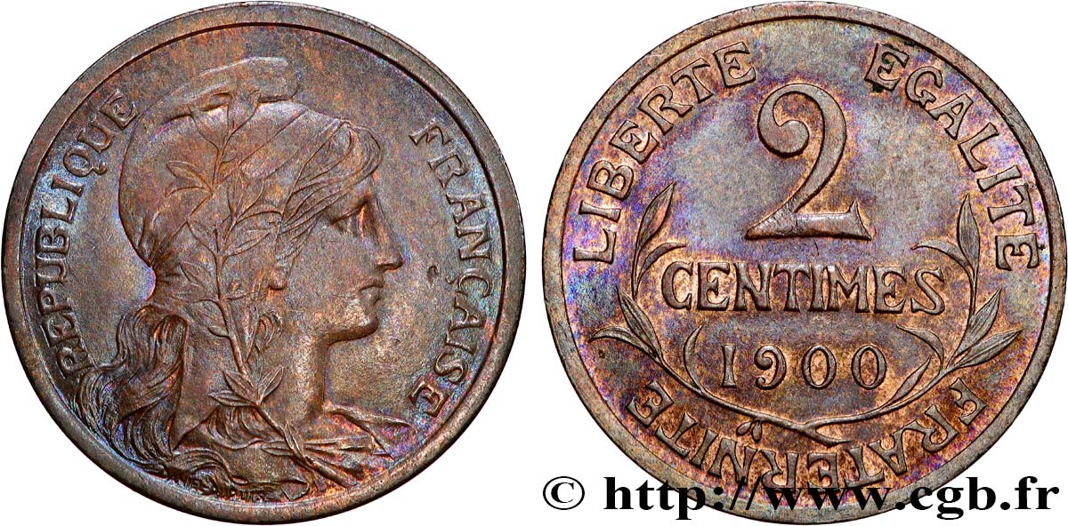 2 centimes Daniel-Dupuis 1900 Paris F.110/4 SUP 